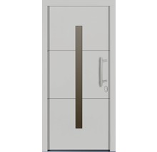 Vchodové dvere s kľučkou a pozdĺžnou sklenenou vložkou