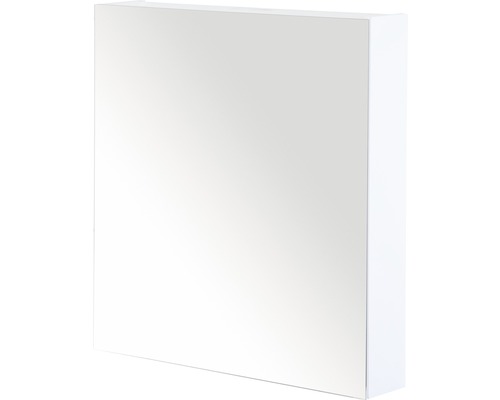 Zrkadlová skrinka Sanox 60 x 13 x 65 cm biela vysoko lesklá s 1 dvierkami obojstranne zrkadlové