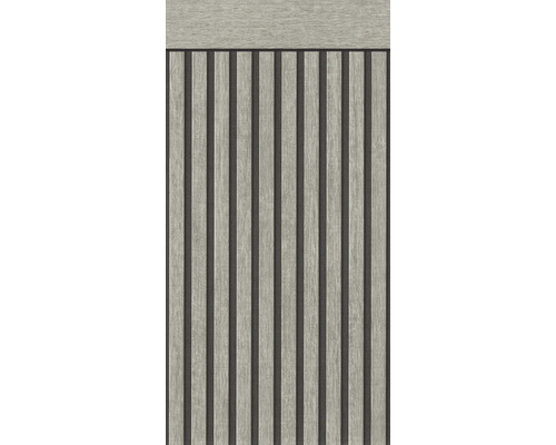 Vliesový panel sokel bordúra dekor dreva sivá/čierna 5x1,06m