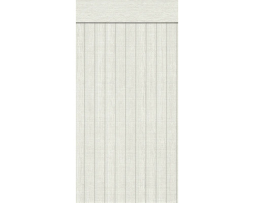 Vliesový panel sokel bordúra dekor dreva biela/sivá 5x1,06m Biely, zvisle ryhovaný nástenný panel