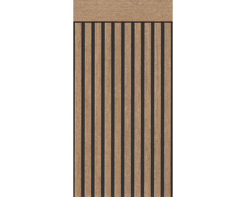 Vliesový panel sokel bordúra dekor dreva tm.hnedá/čierna 5x1,06m