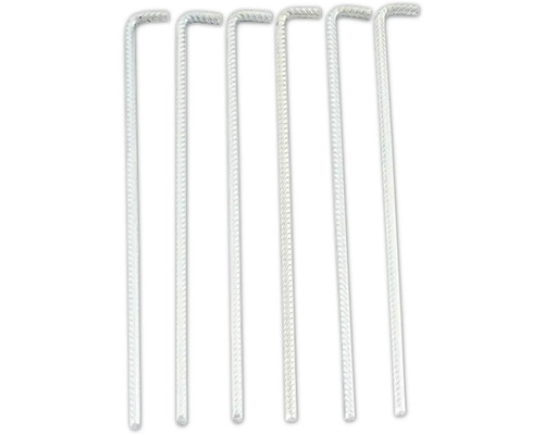 Šesť kovových plotových hákov