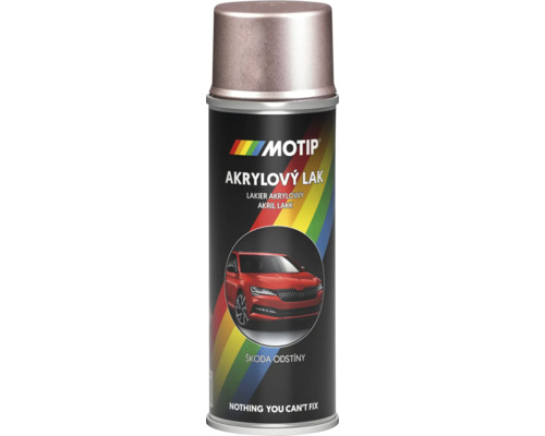 MOTIP ŠKODA Autolak v spreji Strieborná Zafír Metalická 200 ml Motip akrylový lak v spreji s obrázkom auta