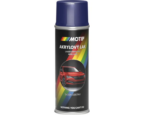 MOTIP ŠKODA Autolak v spreji Modrá Hlbinná Metalická 200 ml Motip akrylový lak v spreji s automobilovým lakom