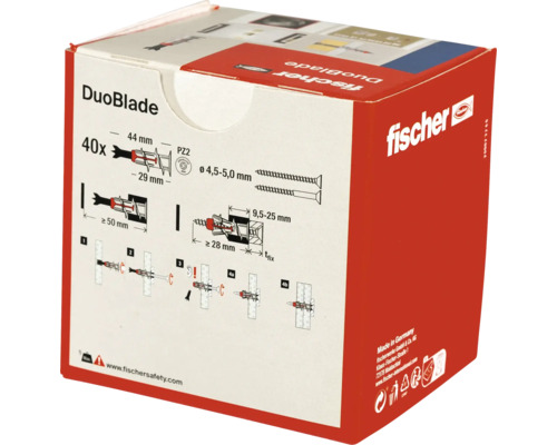 Balenie hmoždiniek Fischer DuoBlade 40 kusov