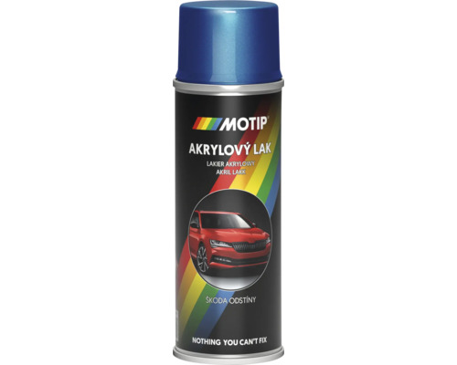 MOTIP ŠKODA Autolak v spreji Modrá Storm Metalická 200 ml Sprej s akrylátovým lakom Motip pre vozidlá Škoda