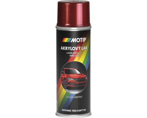 MOTIP ŠKODA Autolak v spreji Červená Chilli Metalická 200 ml Motip akrylový lak v spreji pre Škoda