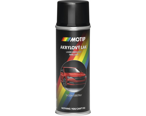 MOTIP ŠKODA Autolak v spreji Čierna Magická Metalická 200 ml Motip akrylový lak v spreji s obrázkom auta
