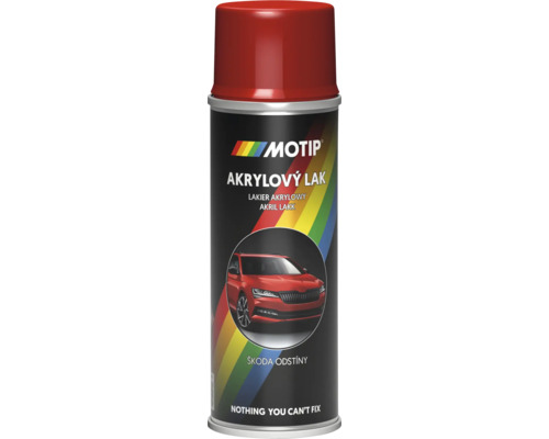 MOTIP ŠKODA Autolak v spreji Červená Tornádo 200 ml Motip akrylový lak v spreji s odtieňom Škoda na lakovacie práce