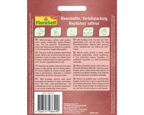 Reďkovka Riesenbutter výhodné balenie balenie semien