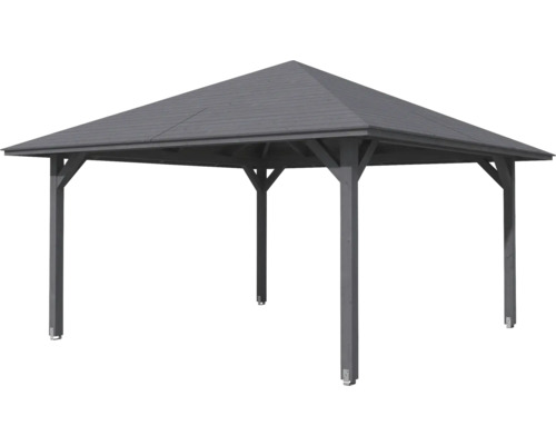 Drevený záhradný altánok so štvorcovou strechou