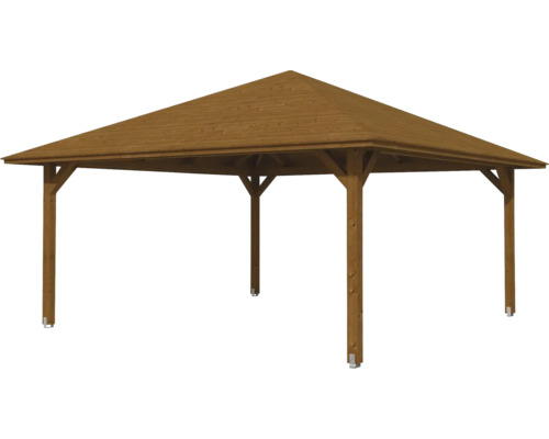 Drevený pavilón štvorcového tvaru
