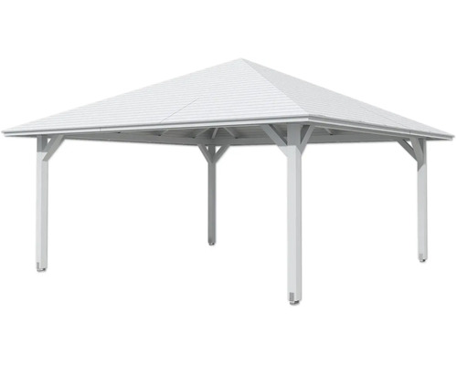 Voľne stojaci záhradný altánok s dreveným rámom a strechou