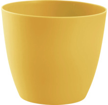 Žltý plastový kvetináč