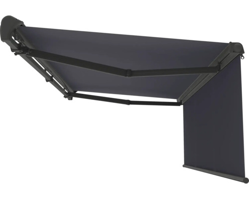 Rozložená výsuvná markíza s volánom