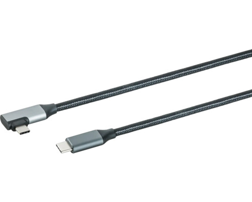 USB-C kábel so zahnutým konektorom