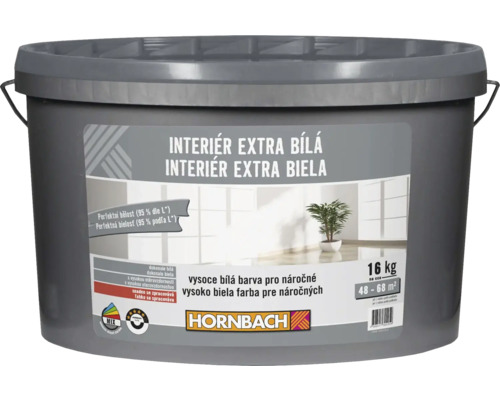 Farba na stenu Hornbach Interiér Extra Biela 16 kg