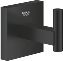 Čierny jednoduchý háčik do kúpeľne s logom Grohe