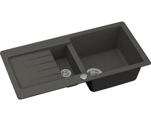 Kuchynský drez s odkvapkávacou plochou a dvoma komorami