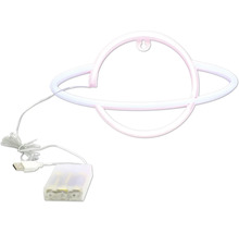 Neónová lampa Planet s boxom na batérie a USB pripojením