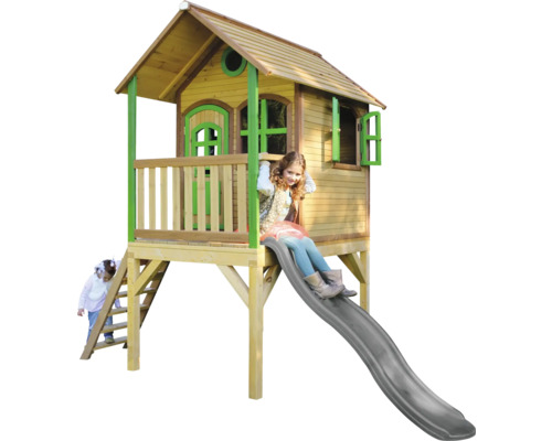 Detský hrací domček so šmýkačkou a rebríkom