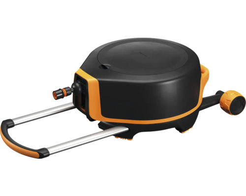 Box na záhradnú hadicu s ručnou kľukou a rámom