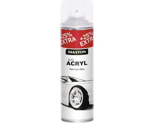 Maston Auto Akryl číry lak v spreji s 25 percentami obsahu navyše