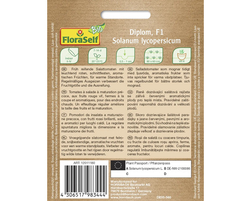 Balenie semien šalátu FloraSelf Diplom F1 Solanum lycopersicum