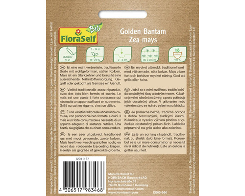 Balenie semien kukurice FloraSelf Golden Bantam