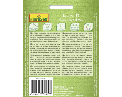 Balenie semien uhorky FloraSelf Euphya F1