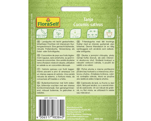 Balenie semien uhorky Tanja