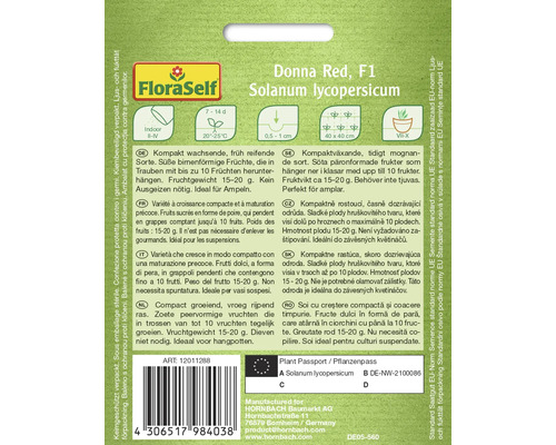 Balenie semien paradajky Donna Red F1 od FloraSelf