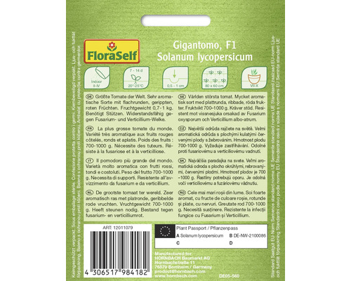 Balenie semien paradajky Gigantomo F1 od značky FloraSelf