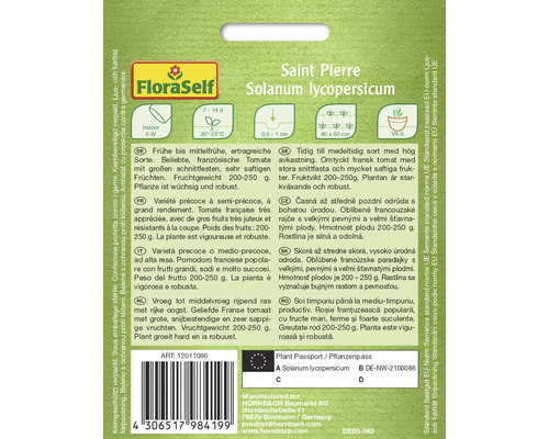 Informácie o rastline Saint Pierre Solanum lycopersicum