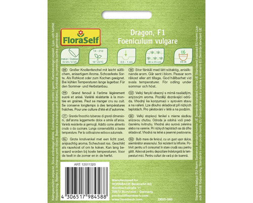 Balenie semien feniklu Dragon F1