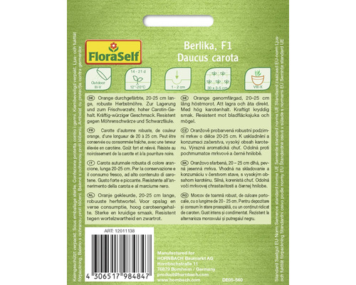 Balenie semien mrkvy odrody Berlikia, 20 až 25 cm dlhá jesenná mrkva