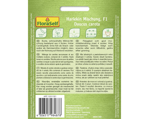Vrecúško semien Harlekin Mischung F1 Daucus carota