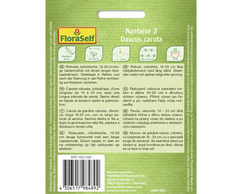 Semená karotky Nantaise 2 Daucus carota od firmy FloraSelf