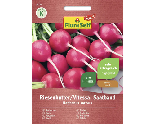 Reďkovka Riesenbutter / Vitessa FloraSelf Select výsevný pás