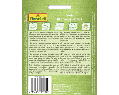 Balenie semien reďkovky Sora od FloraSelf