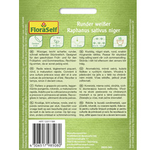Logo FloraSelf, balenie reďkovky okrúhlej bielej Raphanus sativus niger