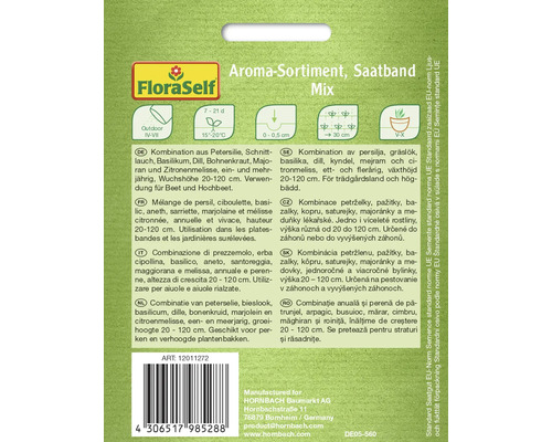 FloraSelf Aromatický sortiment Semenný pás Mix