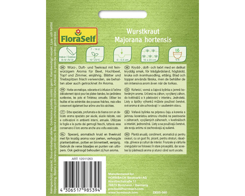 Balenie semien majoránky