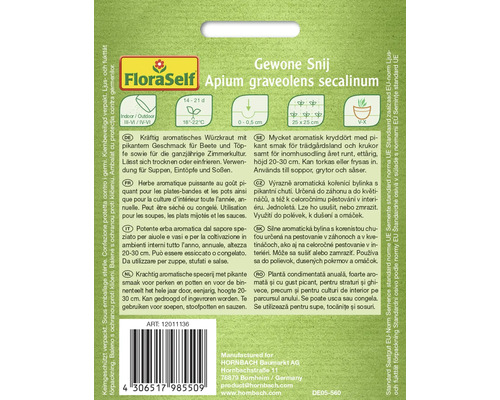 Balenie semien pre korenistý fenikel na siatie