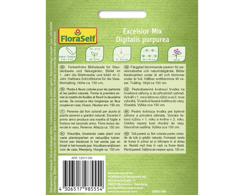 Balenie semien Excelsior Mix Digitalis purpurea