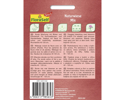 FloraSelf Naturwiese Mix pre letné kvetinové a trvalkové záhony