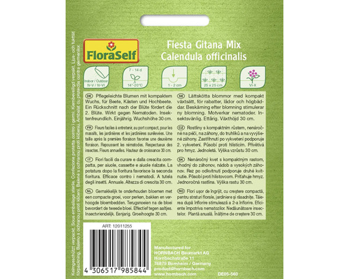 Balenie semien Nechtík lekársky Calendula officinalis Fiesta Gitana Mix