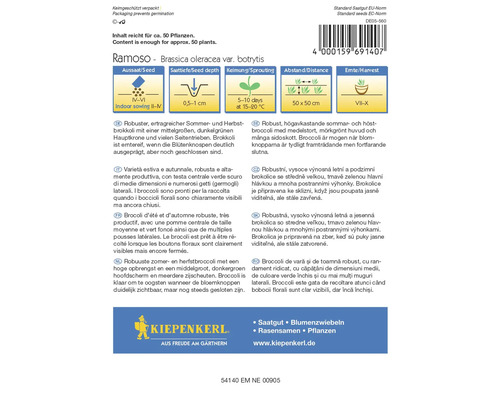 Semená brokolice odrody Ramoso