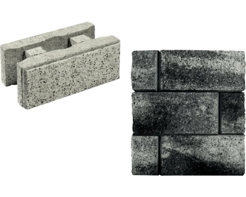 Plotová tvarovka Mur Mac 40 x 19 x 15 cm sivo-grafitová Sivé betónové tvárnice pre záhradníctvo