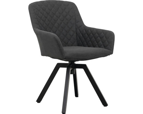 Otočná stolička s podrúčkami a kosoštvorcovým vzorom